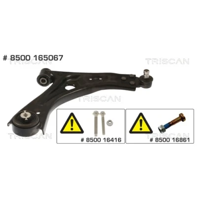 Immagine di TRISCAN 8500 165067 Braccio oscillante, Sospensione ruota con snodo portante/di guida, cuscinetto in gomma trasversale oscillante 21, 17,9