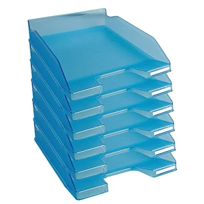 Immagine di Exacompta 11336D Combo 2 Set di 6 Vaschette porta corrispondenzaTurchese translucido