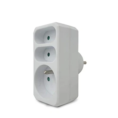 Immagine di Velamp Multipresa ADAT FR 3, 3 prese, anteriore, 16 A+2 x 6 A, bianca