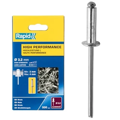 Immagine di Rapid rivetti High Performance Ø3.2 x 8 mm. Confezione grande da 500 pezzi.
