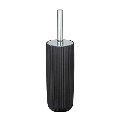 Immagine di WENKO Set WC Agropoli Grigio, portascopino chiuso in plastica di qualità dalla forma scultorea e con superficie smerigliata, scopino igienico, Ø 10 x 36,5 cm
