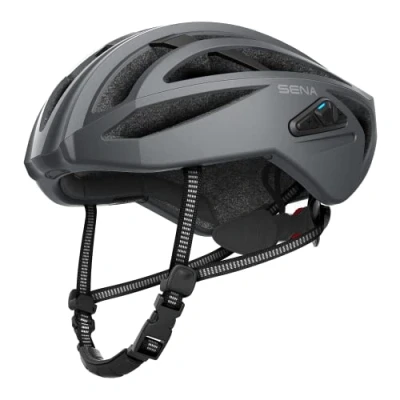 Immagine di Sena R2 EVO Casco da ciclismo su strada con Mesh Intercom (Grigio Opaco, L)