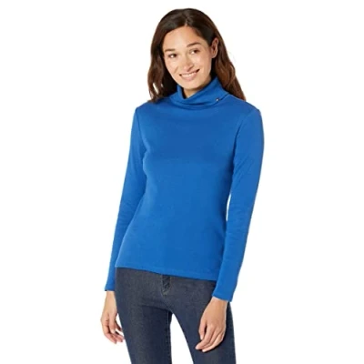 Immagine di Tommy Hilfiger Maglione a collo alto maniche lunghe da donna, Colore: blu, M