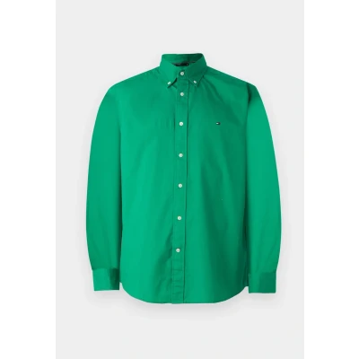 Immagine di Tommy Hilfiger Uomo Camicia Flex Poplin Solid Regular Fit, Verde (Earth Sage), L