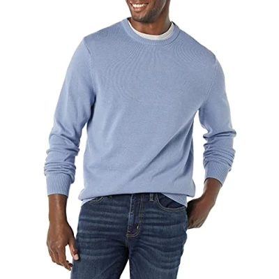 Immagine di Amazon Essentials Maglione a Girocollo (Disponibile in Taglie Extra Forti) Uomo, Blu Chiaro, L