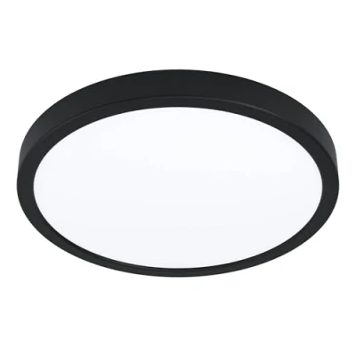 Immagine di Eglo connect.z Smart Home Led lampada da soffitto per bagno Fueva Z in alluminio nero, Ø 28,5 cm, ZigBee, app e controllo vocale, colore della luce regolabile, dimmerabile, IP44