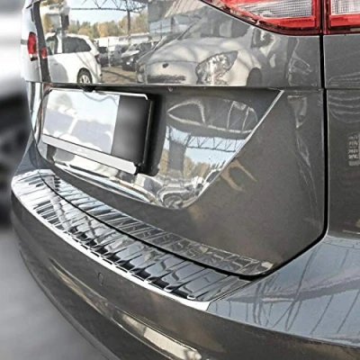 Immagine di Recambo Protezione paraurti in Acciaio Inox Cromato Compatibile con VW Touran II 5T dal 2015, smussatura, qualità Premium