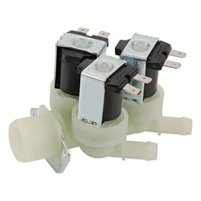 Immagine di elettrovalvola a solenoide 3 vie Ingresso acqua N / C Normalmente chiusa per lavatrice Plastica AC 220 V G3 4