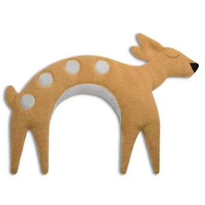Immagine di CUSCINO RISCALDABILE Leschi per la pancia e schiena/Per collo, cervicale coliche dei neonati/Per microonde, con semi di grano/Flora capriola, beige