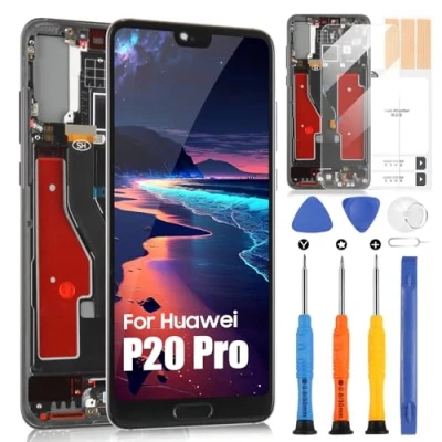 Immagine di ARSSLY LCD Display per Huawei P20 PRO, Schermo PRO CLT L09 L29 6,1 Pollici Touch Screen Digitizer Full Assembly con Riparazione Kit, Nero Cornice