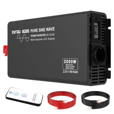 Immagine di Power Inverter 2000w 4000W Onda Pura Trasformatore di Potenza Convertitore DC 12v AC 220v 240v Fotovoltaico con Display LED &amp; Comando Remoto