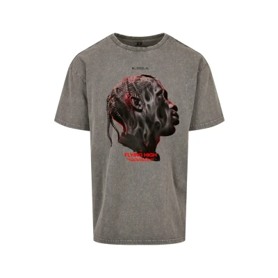 Immagine di Upscale by Mister Tee Flying HIGH Oversize Overs Tshirt con stampa, Uomo, Taglia: Large, Lightasphalt