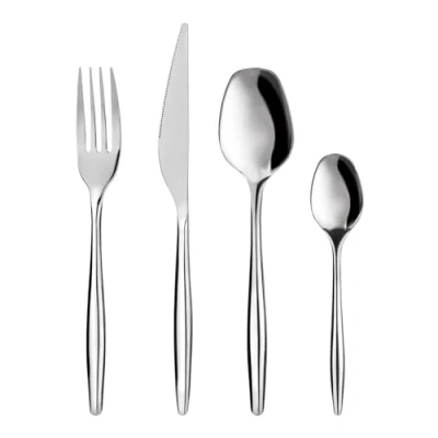 Immagine di KASANOVA set posate 6 persone, 24 pezzi acciaio inox con forchetta, coltello, cucchiaino e cucchiaio (Gamma)
