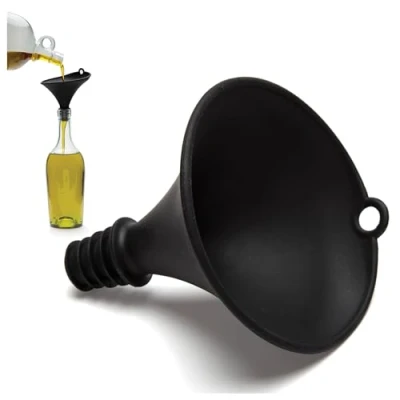 Immagine di Imbuto in silicone per riempire a mani libere biberon e contenitori/Utilizzabile cucina casa/Si adatta ai standard/by Monkey Business