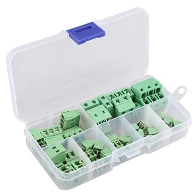 Immagine di HALJIA 40PCS Morsettiera universale a vite PCB, 2 pin/3 pin, 2,54 mm, 3,81 5 7,5 connettore verde