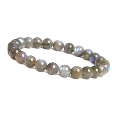 Immagine di Unique Gems Bracciale in pietra preziosa sobria labradorite Ø 6 mm UNISEX Chakra perle Buddha braccialetto protettivo, 16cm bis 19cm dehnbar, Gemma,