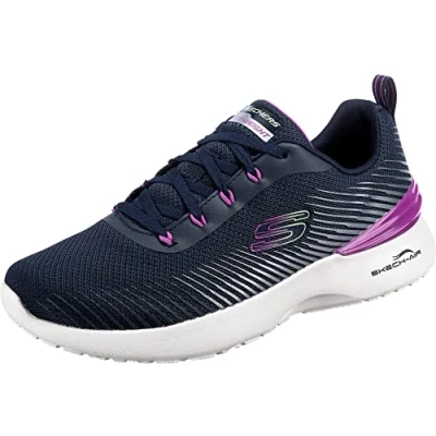 Immagine di Skechers SKECH AIR DYNAMIGHT LUMINOSITY, Scarpe da Ginnastica Donna, Navy Mesh Purple Trim, 38 EU