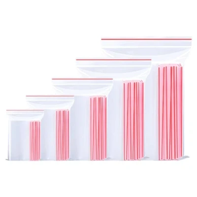 Immagine di Omtofo 1000 sacchetti con chiusura a pressione, 5 misure, di plastica richiudibili, trasparenti lampo, 4x6cm/6x9cm/8x12cm/10x15cm/12x18cm