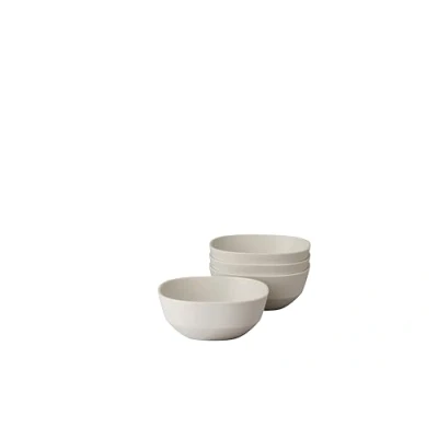 Immagine di Mepal Ciotola da Portata 4 Pezzi Silueta Lavabile in lavastoviglie e microonde Piatto per Insalata Piatti Tapas Stoviglie 250 ml Nordic White