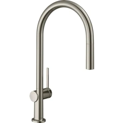 Immagine di hansgrohe Talis M54 Miscelatore cucina monocomando 210, bocca d&#039;erogazione estraibile, 1 getto, acciaio inox, 72802800