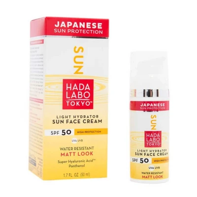 Immagine di Hada Labo Tokyo Sun Face Cream SPF 50 UVA UVB Acido ialuronico, pantenolo, resistente all&#039;acqua