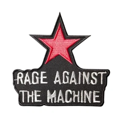 Immagine di Toppa ricamata termoadesiva con scritta &quot;Rage Against The Machine Machine_1&quot;