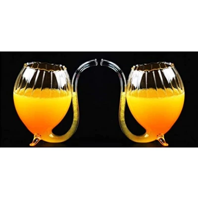 Immagine di Port Sipper set di 2 bicchieri liquore in vetro con un piccolo pennello vetro, regalo da 300 ml