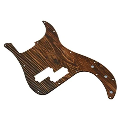 Immagine di KAISH 13 fori 3D stampato plastica P Bass Battipenna basso Scratch Plate PB Pick Guard per USA/Messico Precision Wood Pattern