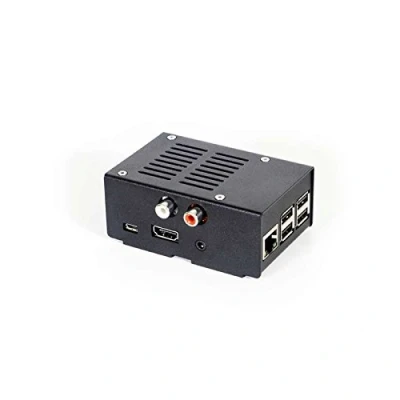 Immagine di Alloggiamento in acciaio per HiFiBerry DAC+ RCA e Raspberry Pi 3, 2 modello B/B+ nero