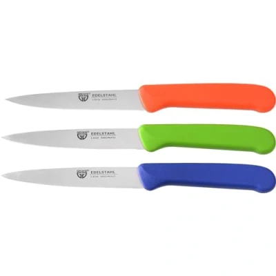 Immagine di GRÄWE coltello spelucchino 3 pezzi, set di coltelli da cucina, acciaio inox, bordo super affilato, colorato