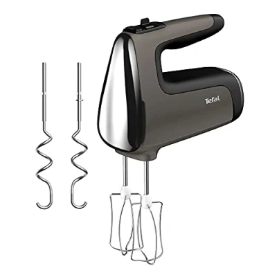 Immagine di Tefal HT650E Power Mix Silence Frullatore manuale 600 Watt regolatore di velocità variabile funzione turbo e espulsione motore estremamente silenzioso con 2 fruste ganci per impastare