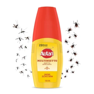 Immagine di Autan Multinsetto Spray Antizanzare Comuni e Tigre, Zecche Tafani, Insetto Repellente, 1 Confezione da 100 ml
