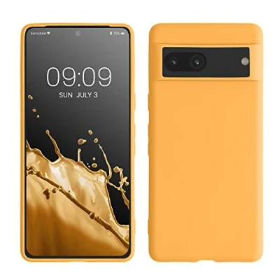 Immagine di kwmobile Custodia Compatibile con Google Pixel 7 Cover Back Case per Smartphone in Silicone TPU Protezione Gommata arancia fruttata