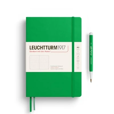 Immagine di LEUCHTTURM1917 372193 Taccuini Medium A5, Copertina rigida, 251 pagine numerate, Spring Leaf, Puntini
