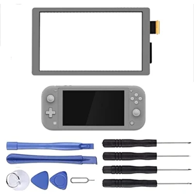 Immagine di NB+ Touch Screen Digitizer per Nintendo Switch Lite 2019 Pannello Lens Vetro Parti di Ricambio Console Gioco con Kit Strumenti Riparazione Non LCD (Zacian &amp; Zamazenta Grigio)