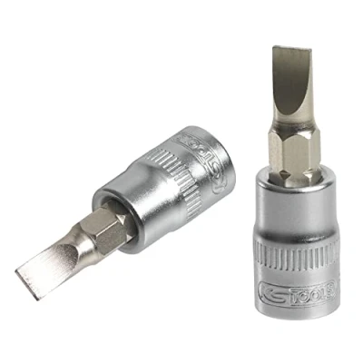 Immagine di KS Tools 922.1490 Chiave a bussola cacciavite con taglio 1/4&quot;, l.37 mm 7 mm, cromo satinato