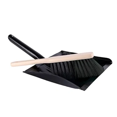 Immagine di Garronda Corta Scopa in Legno con Setole Sintetiche Set Due Pezzi GD 0010 (Nero)