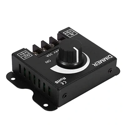 Immagine di 12V 24V 30A dimmer per striscia luminosa LED, Regolatore interruttore a led Operazione manuale di regolazione digitale PWM in metallo luce Colore singolo