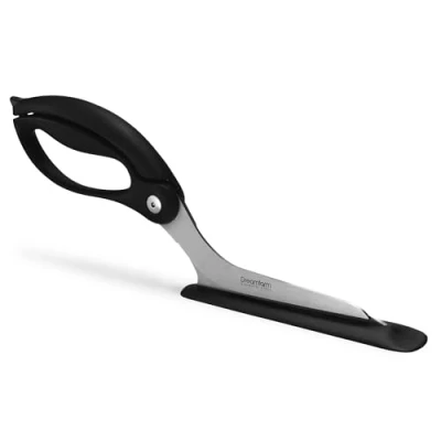 Immagine di Dreamfarm Scizza 2 in 1 Facile Ergonomico Forbici per Pizza con Lame Tagliapizza Acciaio Inossidabile e Servitore di Fette Antiaderente Nero