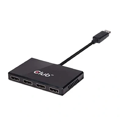 Immagine di club3D CSV 6400 DisplayPort Adattatore [1x Spina 4x Presa DisplayPort] Nero