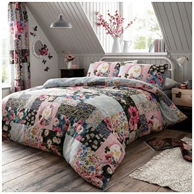 Immagine di GAVENO CAVAILIA Set copripiumino con federa per cuscino, reversibile, in policotone, Ellis Multi, king size