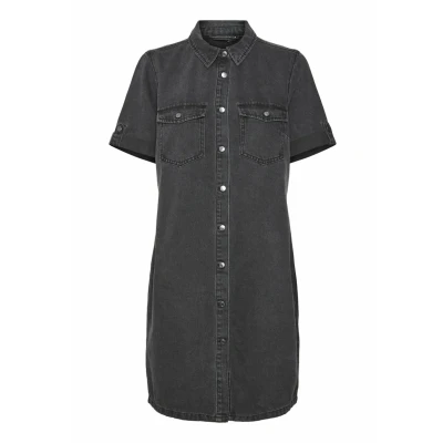 Immagine di Vero Moda Vmjennie Vestito di jeans, Donna, Taglia: Medium, Black denim