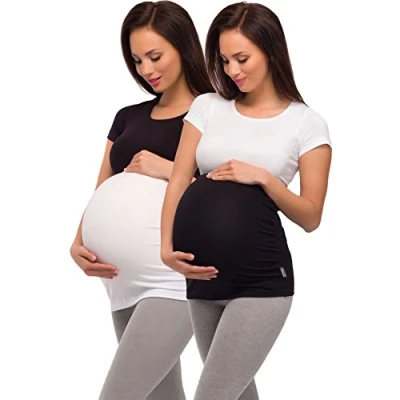 Immagine di Be Mammy Fasce di Sostegno Premaman 04 2 Pack (Nero + Bianco, S)