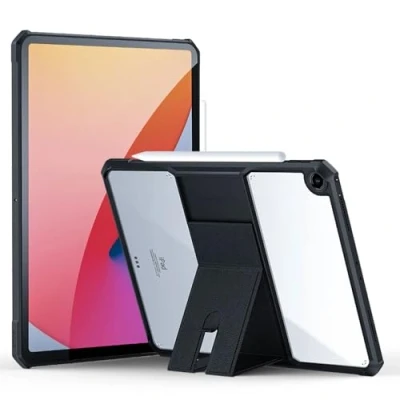 Immagine di TECHGEAR Custodia rigida per Apple iPad 10,2&quot; 2021/2020/2019 (7a/8a/9a generazione) protettiva ibrida robusta e sottile con supporto, protezione resistente retro trasparente
