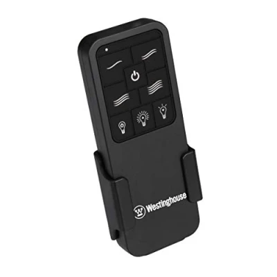 Immagine di Westinghouse Lighting 77879, telecomando a radiofrequenza per il ventilatore da soffitto e la luce con display retroilluminato, finitura nera
