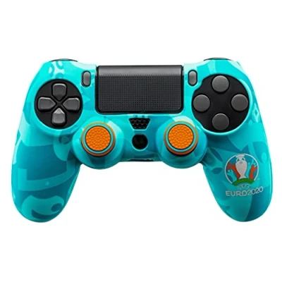 Immagine di Controller Skin UEFA Euro 2020 3.0 per PlayStation 4 (PS4): Guscio in Silicone, Una Coppia di Gommini Antiscivolo e Due Adesivi