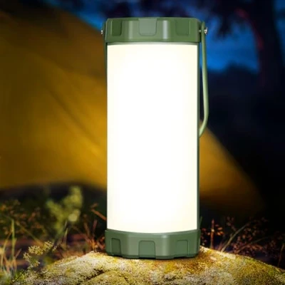 Immagine di Glocusent Lanterna da Campeggio, 106LED con 5 Luminosità, Fino a 1200LM, 3 Modalità e SOS, Ricaricabile per 120 Ore, Impermeabile IP68, Piccola Leggera, Luce di Emergenza Blackout, Uragano