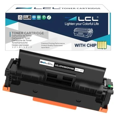 Immagine di LCL Cartucce di Toner Compatibile 410X CF410X CF510X High Yield Sostituzione per HP Color LaserJet Pro MFP M477fnw M477fdn M477fdnwMFP M452dn M452dw M452nw M377dw(1 Nero)