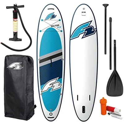 Immagine di F2 Sector Blue SUP 2021 gonfiabile Stand Up Paddle Board Set con borsa e pagaia pompa (10,5)