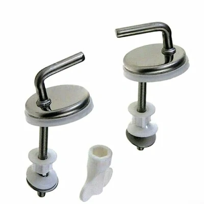 Immagine di EpheyFIF 2 cerniere per sedile WC, a sgancio rapido, in acciaio inox, di ricambio universali WC